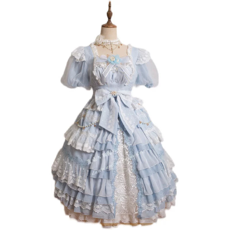 Waltz - Classic Lolita Plus-size OP Dress, Front Opening (2XL 3XL L M S XL) 44835:825730