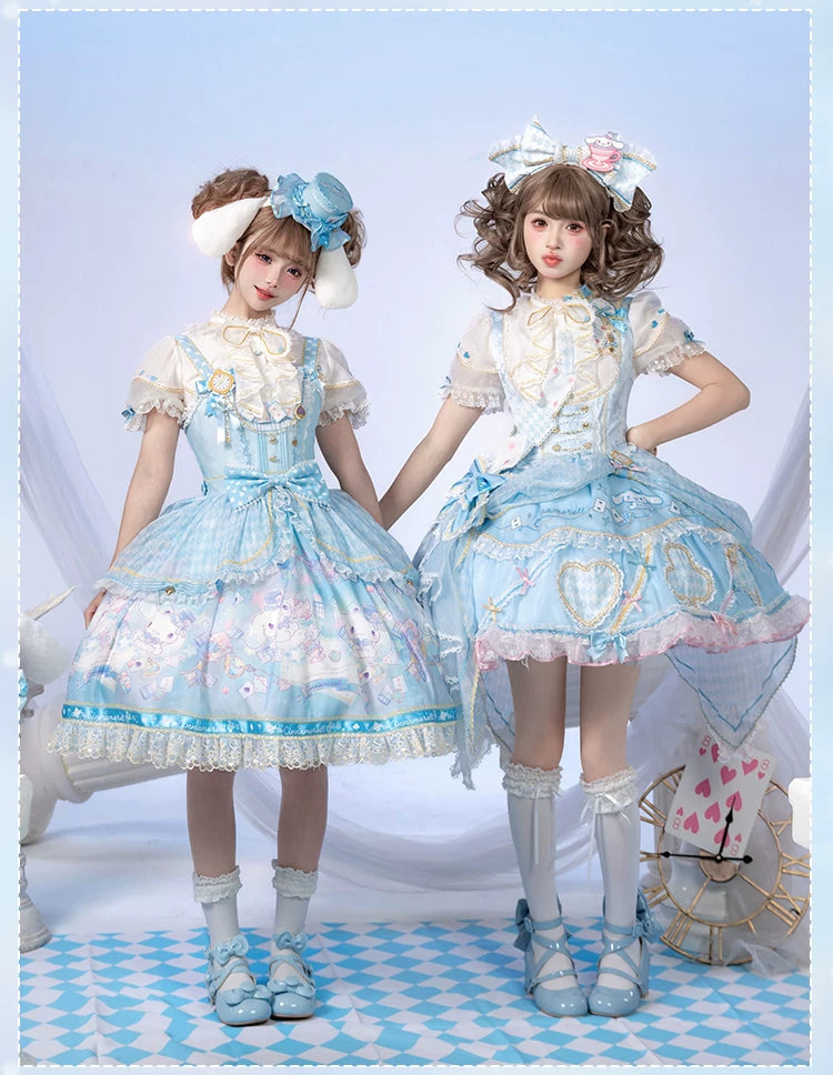 Cinnamoroll Magician - IP Collaboration Sweet Lolita Dress Set, Cinnamoroll Prints 45993:871346