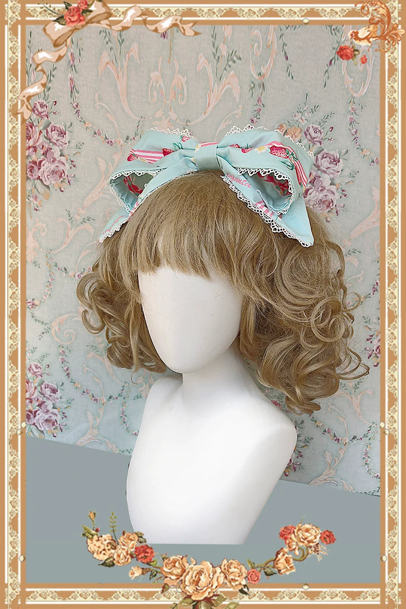 Strawberry Chef - Printed Old School Lolita Dress, Detachable Bows (M) / L M S XL) 44505:810381