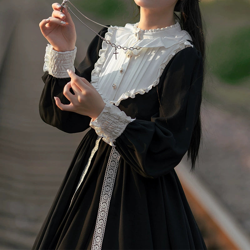 With PUJI - Confession - Nun Lolita OP Dress
