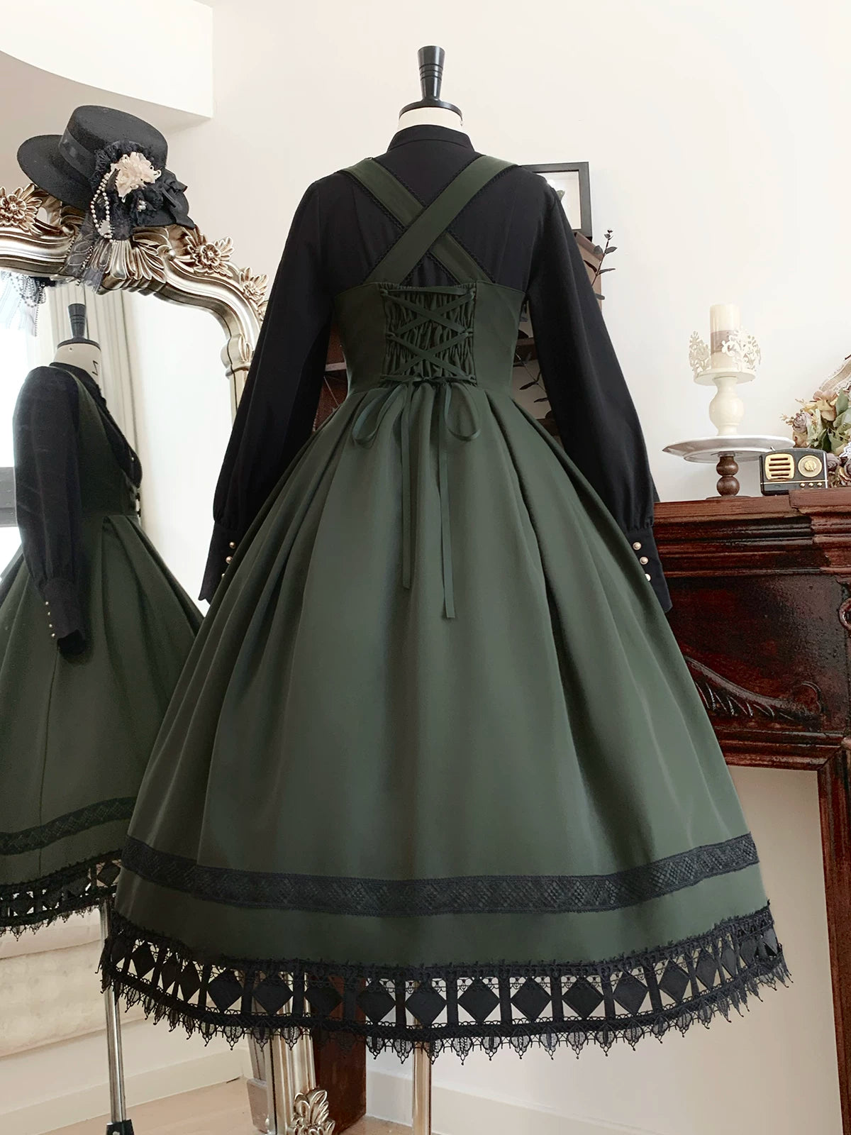 Serenade - Bust-Supporting Elegant Lolita JSK Dress, Three Length Styles 44419:807358