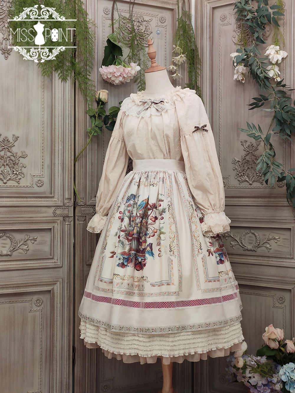 Miss Point~Rich Hymn~Lolita Bavarian Cotton Embroidered Blouse 20864:289246