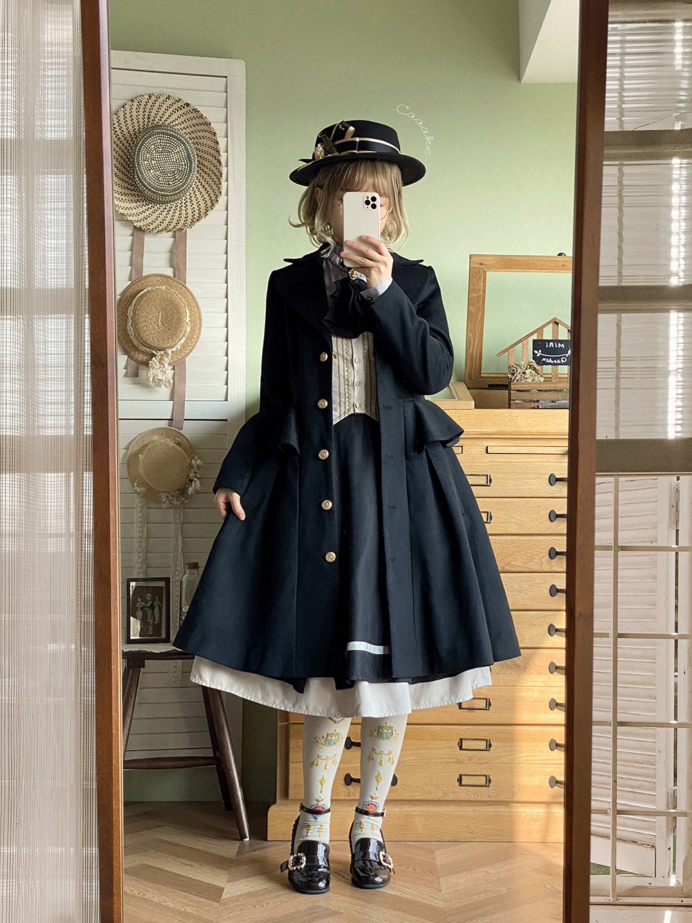 Miss Point~Golden Movement~Elegant Lolita Fishbone Skirt Customized 32242:381344