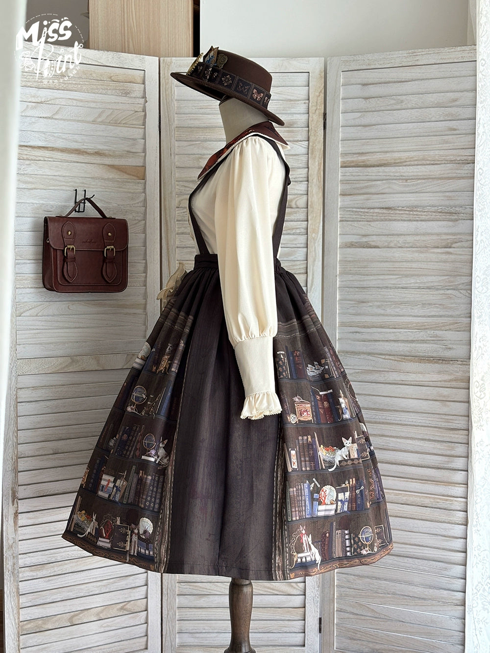 Miss Point - German Bookshelf - Classic Lolita SK, Detachable Suspenders 44026:791882