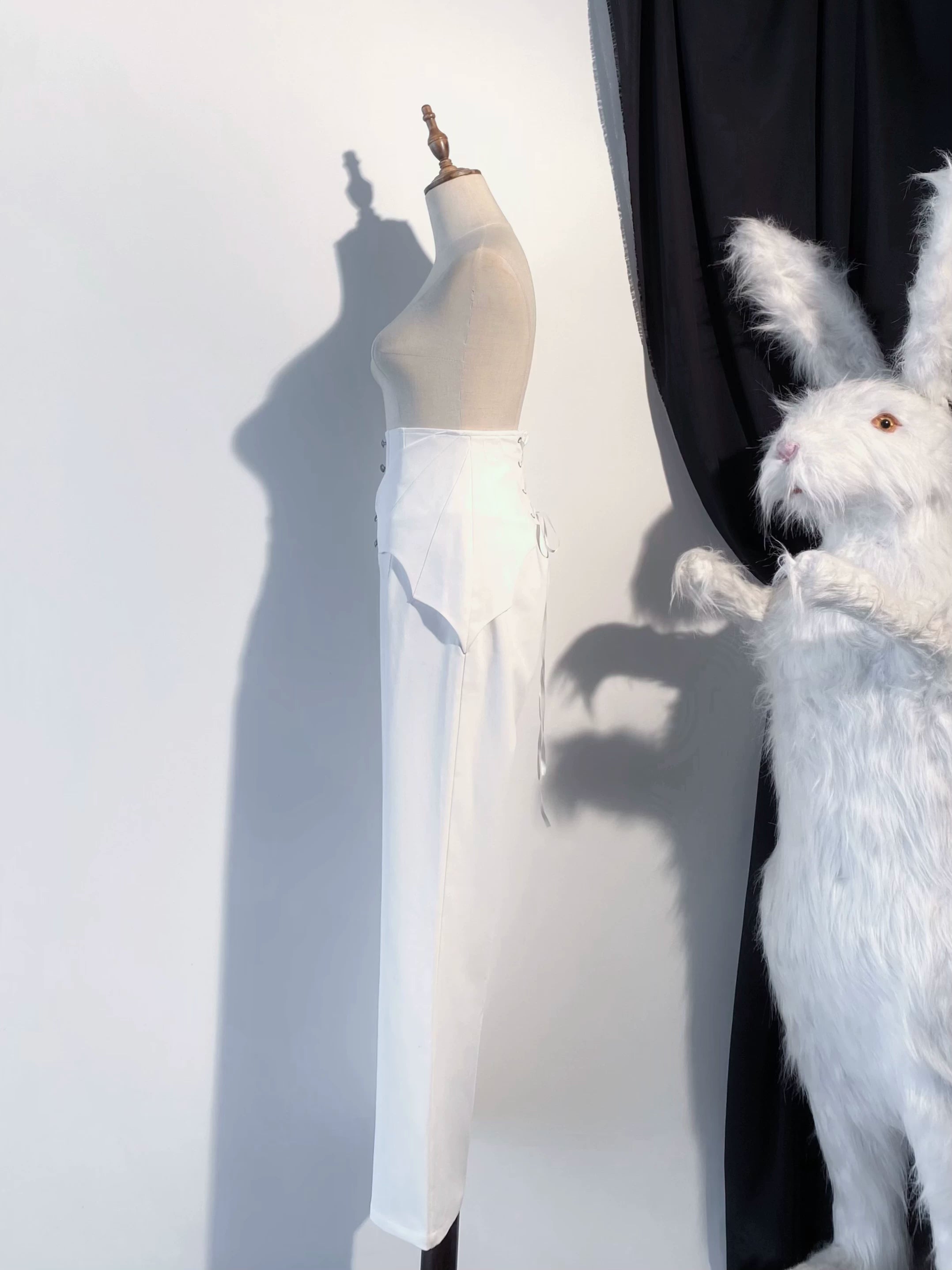 Earl of Drooping Wings - Ouji Lolita Flared Pants, Batwing Decoration 44550:812528