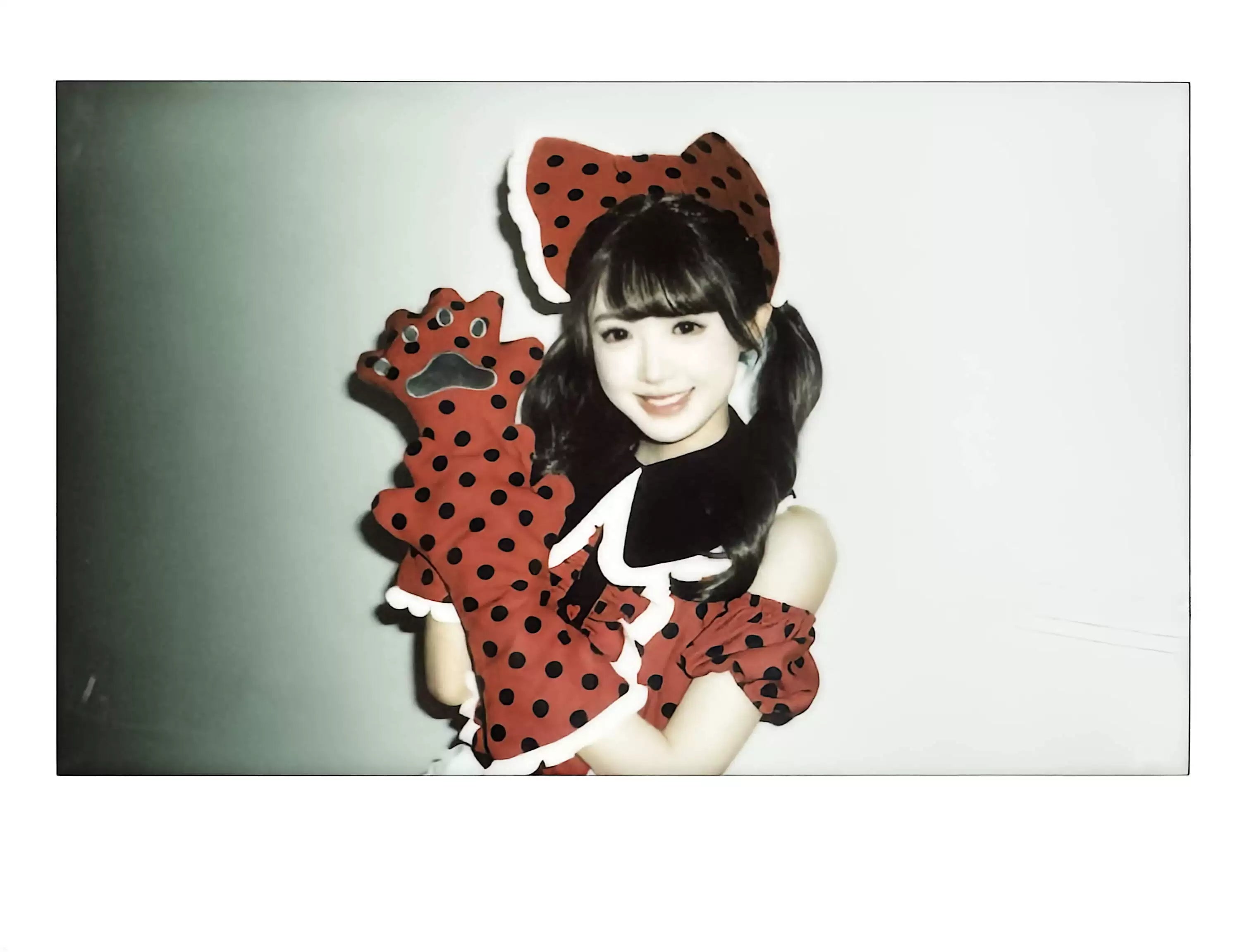 Teacup Meow - Old School Lolita Polka Dot OP Dress, Cat and Teacup Patch 45490:852657