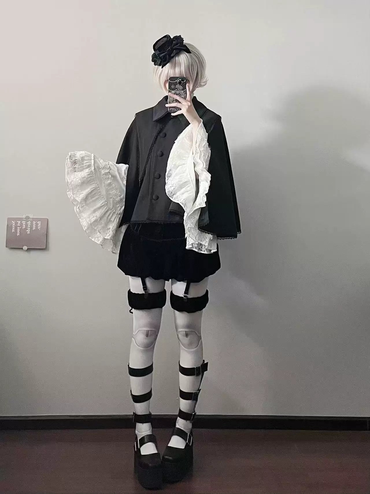 Ouji Lolita Cape Coat, Detachable False Collar 44549:812711