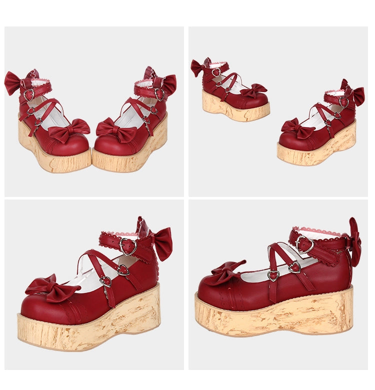Angelic Imprint - Princess Lolita Platform Shoes, Wood Grain Sole 42465:741032