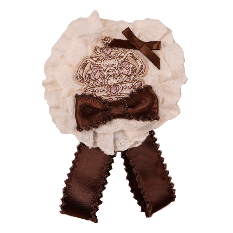 Antique Teddy Bear - Classic Lolita Printed JSK Dress with Ribbon Bows (2XL L M S XL) 45538:853262
