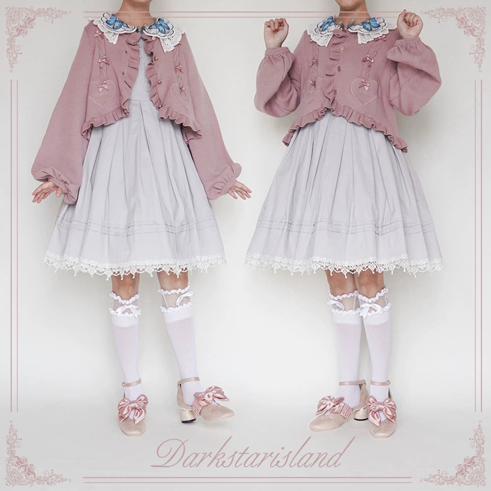 Sugar Frost - Sweet Lolita Cardigan Knit Embroidered Sweater