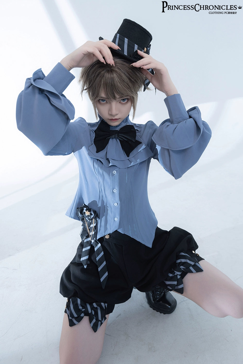 Princess Chronicles - Narrative Rule - Ouji Lolita Prince Shorts Set Long Vest
