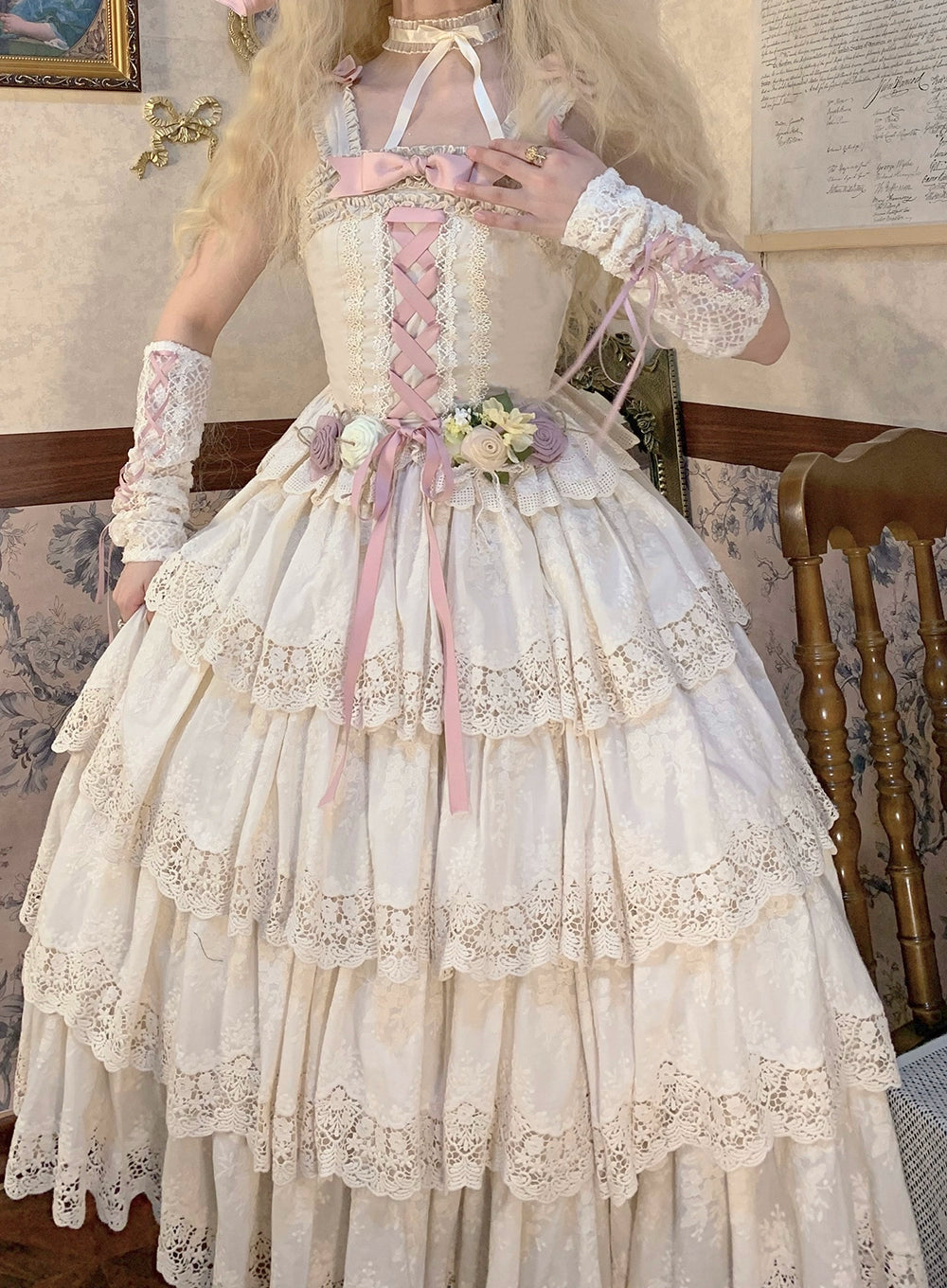 Miss Point - Forest Waltz - Classic Lolita Blouse & Multi-Tiered Ruffles SK 44233:800081