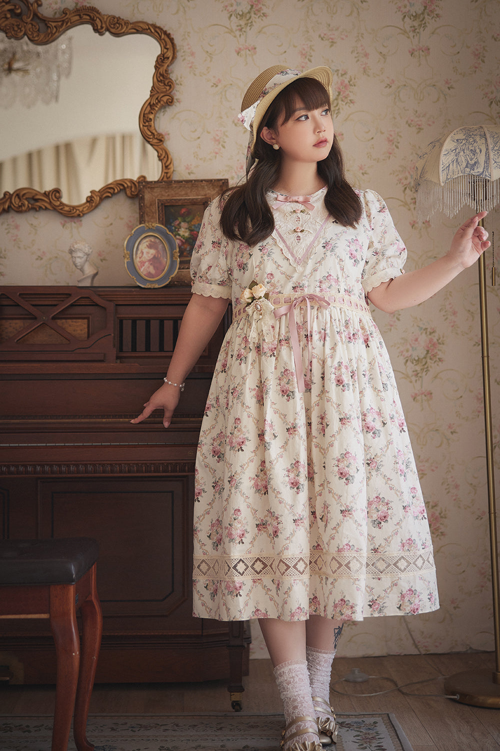(Buyforme)Miss Point~Happy Summer Elegant Lolita Floral OP Dress 17704:244766