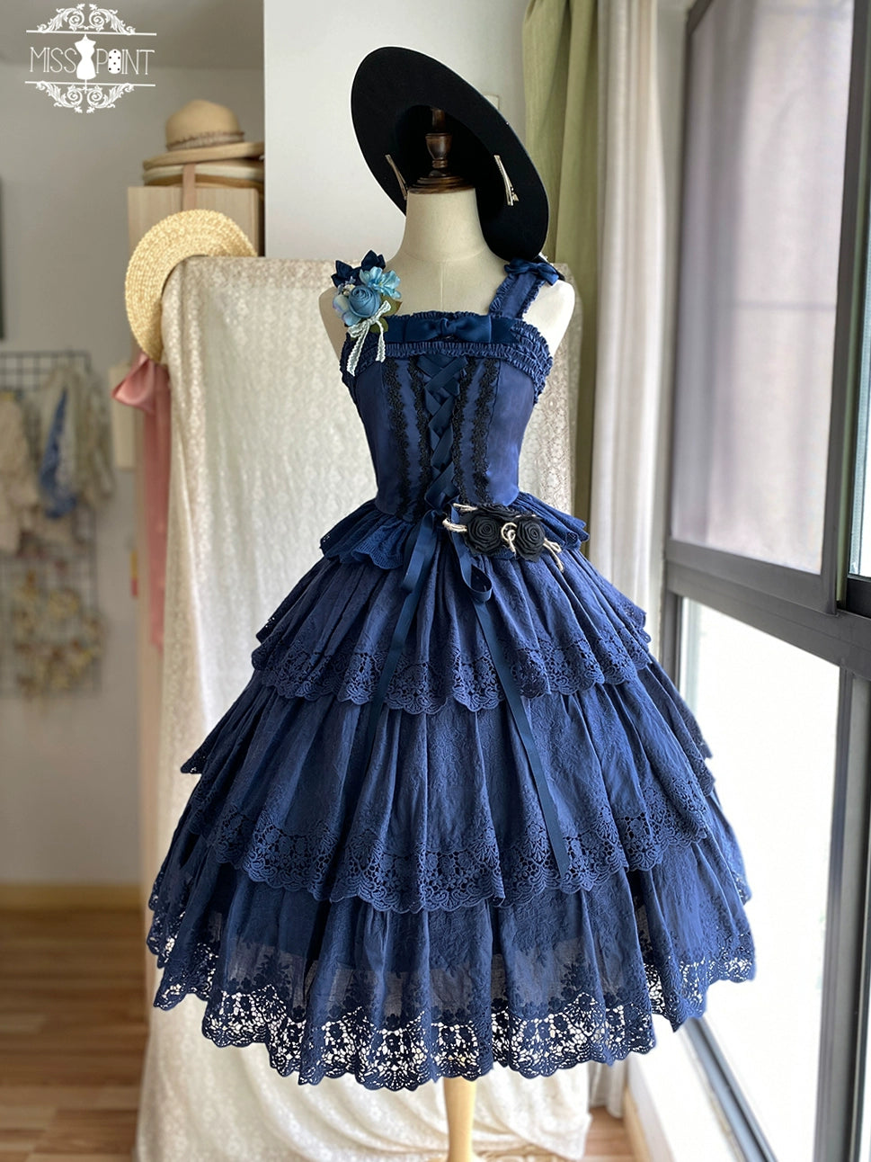Miss Point~Forest Waltz~Cotton Lolita Camisole Embroidered Cami Top (2XL L M S XL XS) 40190:651566