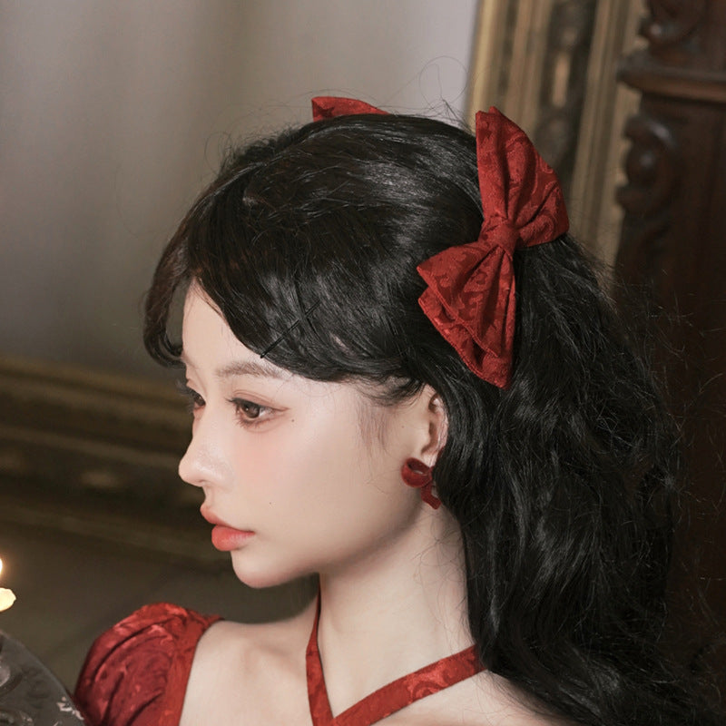 Sweet Japanese Style Lolita Headwear Multicolors free size Thorn Rose-Wine Red 4336:562522