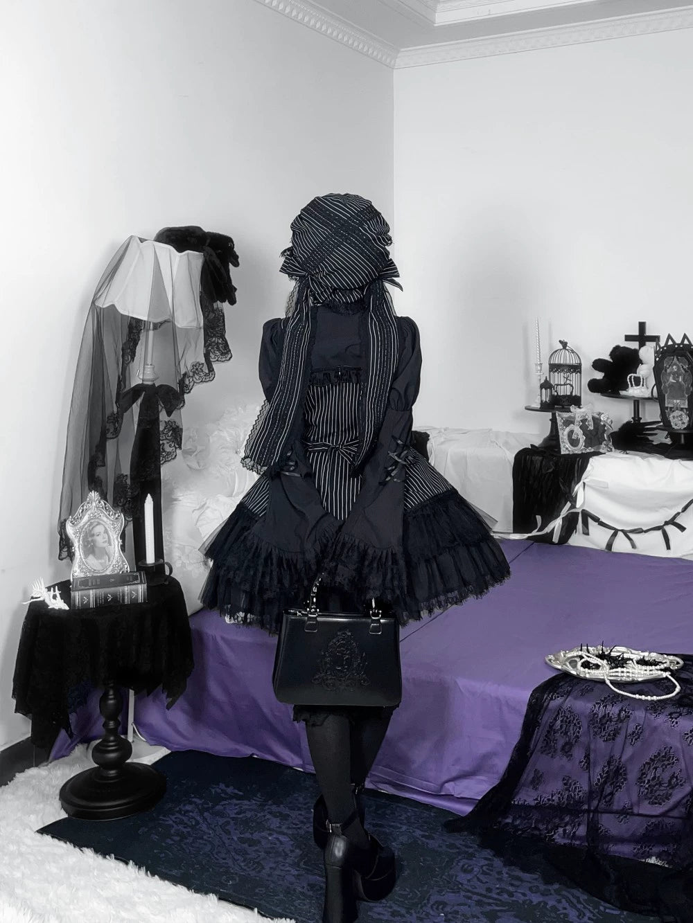 Frozen in time - Bunny Fantasy - Gothic Lolita JSK Dress Princess Sleeve Shirt