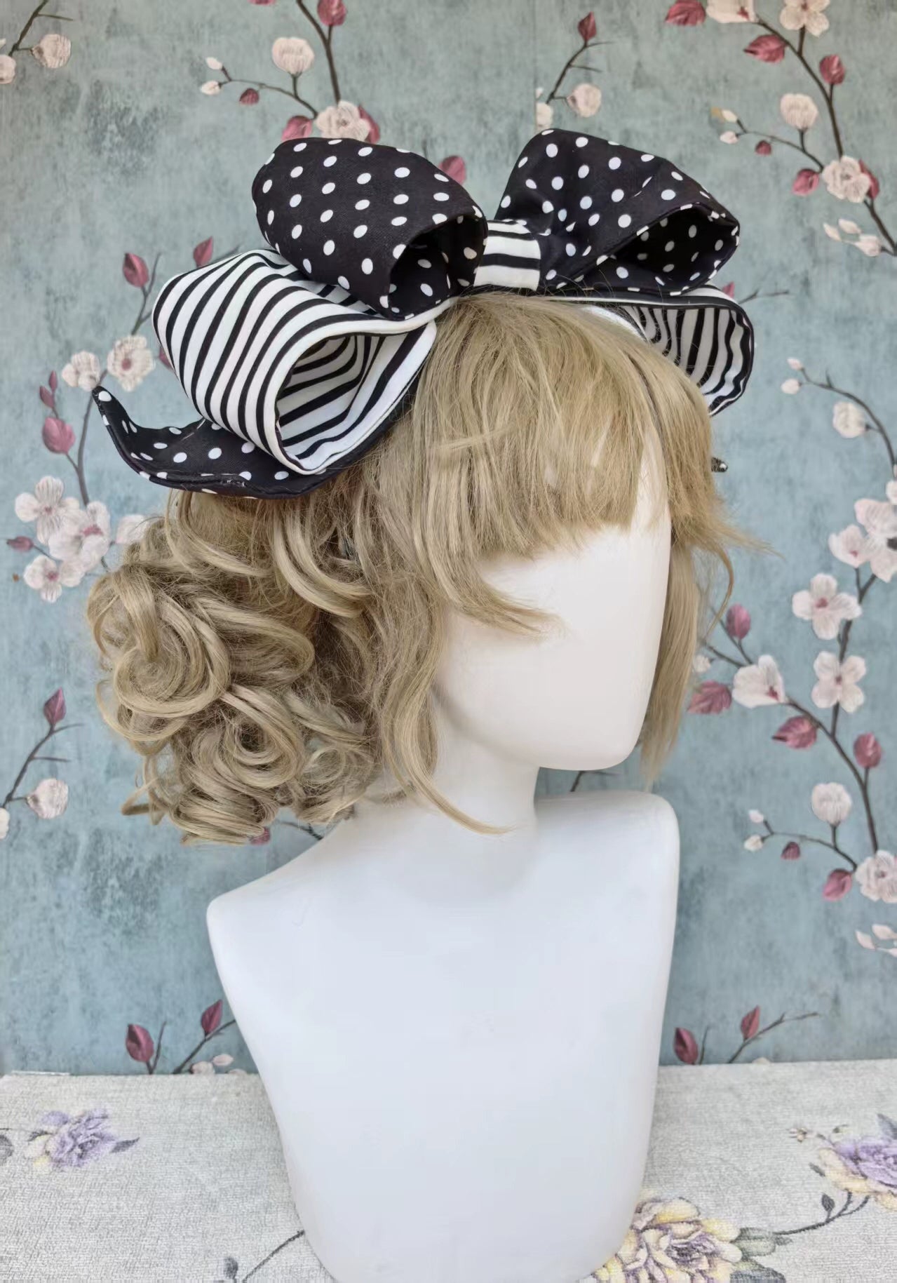 Poodle - Polka Dot Old School Lolita OP Dress, Poodle Embroidery 44354:804711