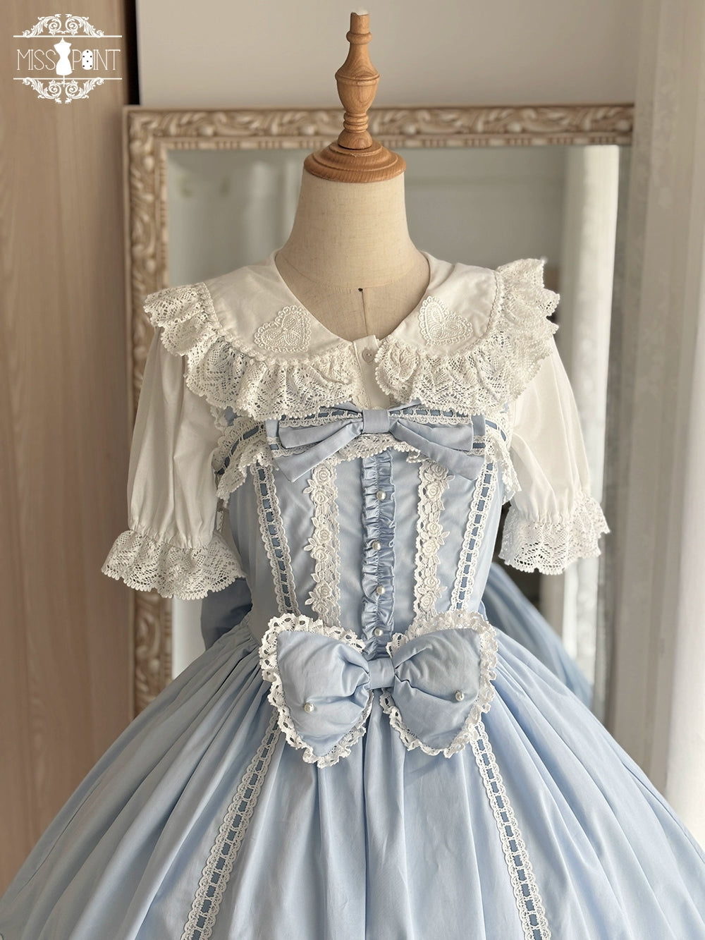 Miss Point~Vintage Petal Rabbit~Cotton Old School Lolita Blouse With Bunny Ear Customized Size 43137:769678