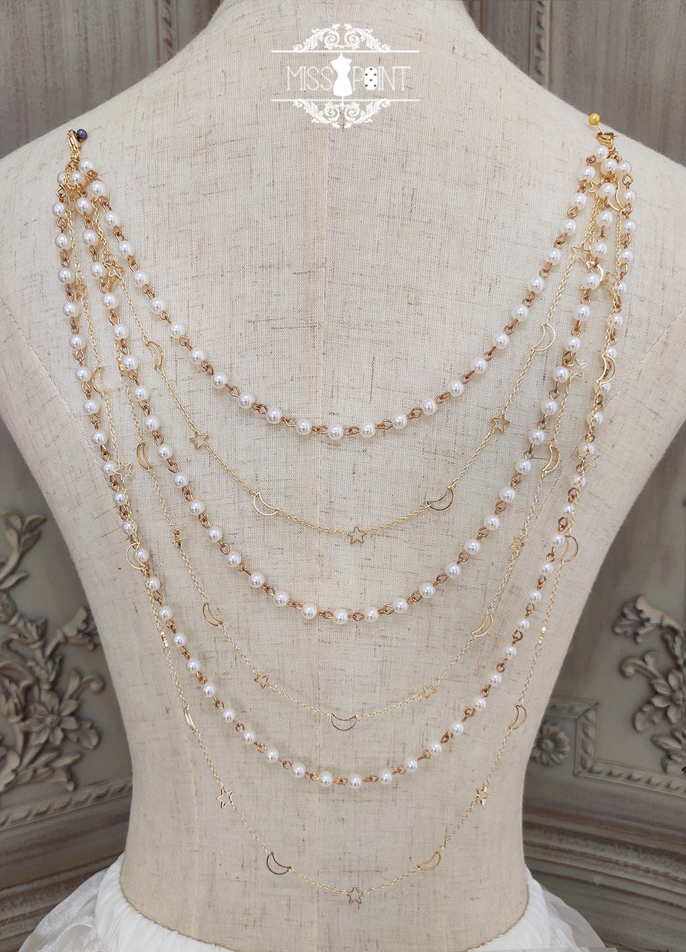 Miss Point - Dusk Bester - Egyptian Lolita Brooch Waistband Shawl SK smock color preserving handmade back chain