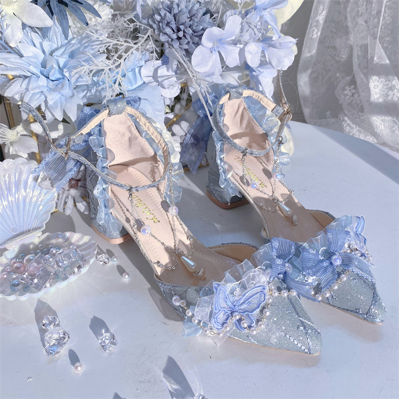 Ximeng Lolita - Deep Sea Hospital - Plus Size Wedding Lolita Bridal Shoes Customized Heels