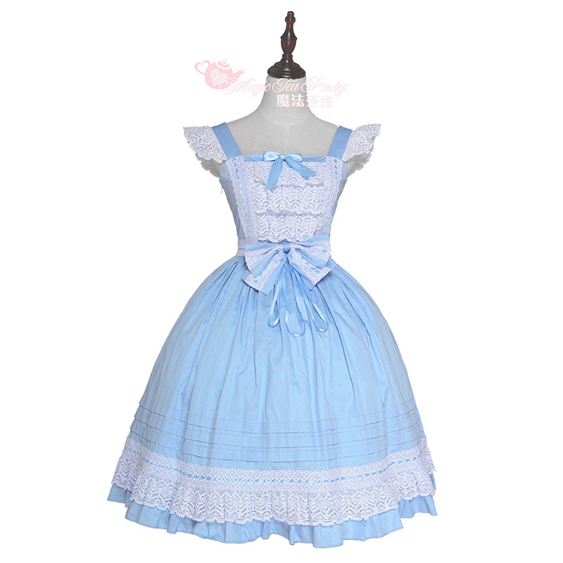 Magic Tea Party - Cute Lolita Jumper Dress Multicolors JSK L Sapphire blue JSK