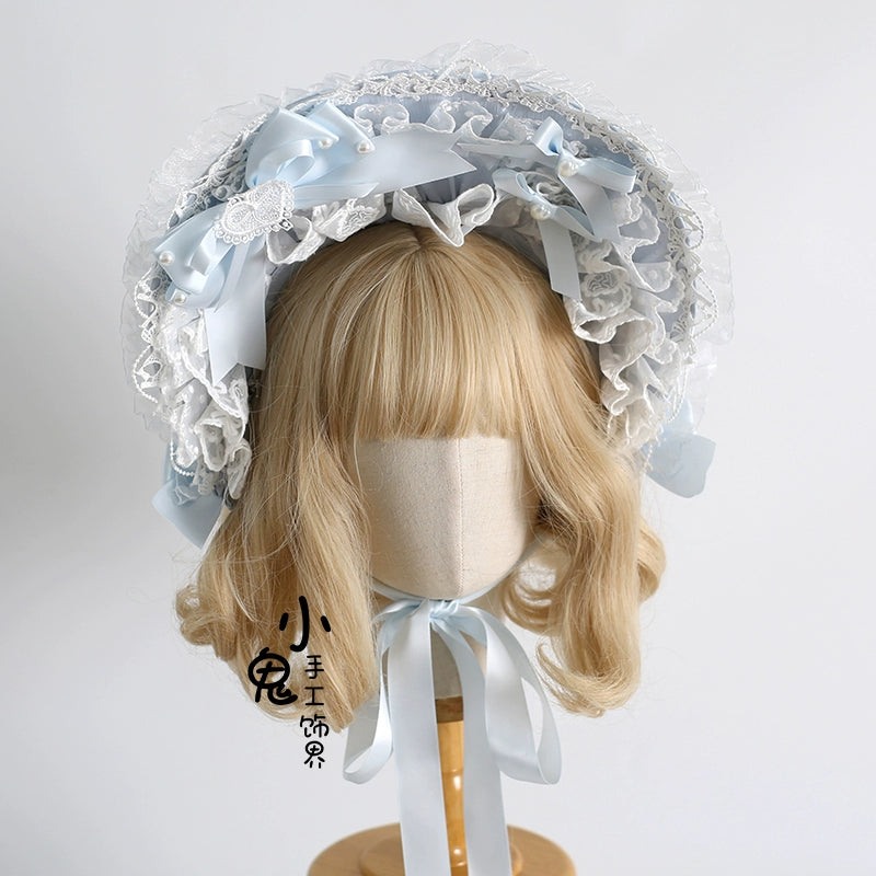 Xiaogui - Blue Sweet Lolita Lace Hair Accessory 43125:766511