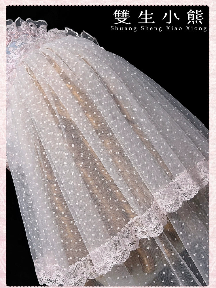 Shuang Sheng Xiao Xiong - Heart of Love - Lace Sweet Lolita Accessory Set 44308:803616