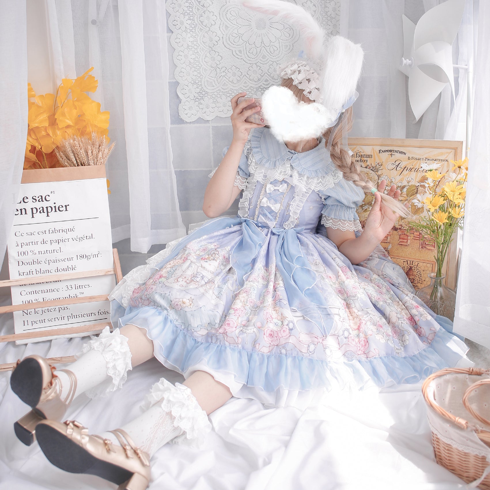 MIST~Sweet Lolita Golilla Short Sleeve Shirt 9912:184394