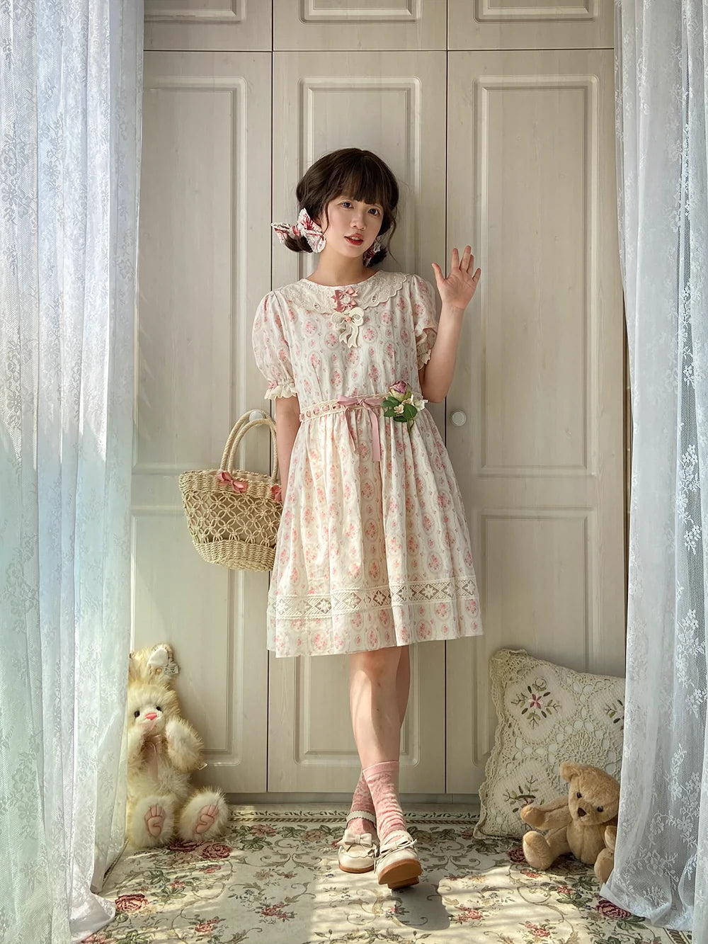 Miss Point~Customized Elegant Lolita OP Dress Cute Daily Girl Short Lolita Dress 35670:519490