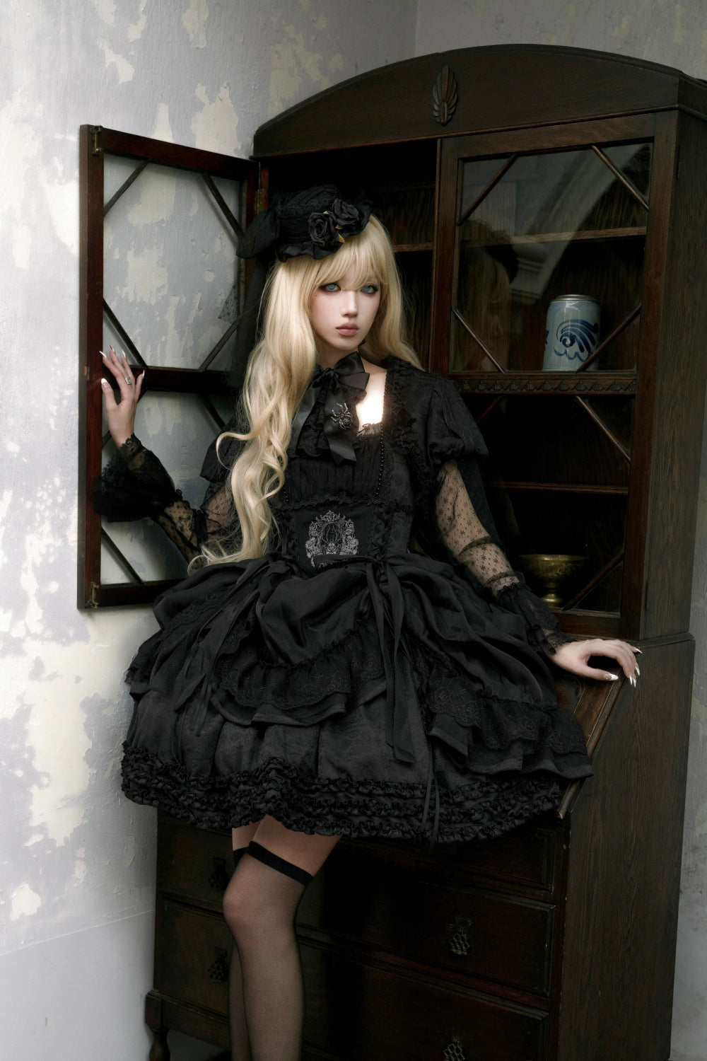 Moon River - Moonlit Spider - Gothic Lolita SK & JSK Dress Outfit Set 44232:799690