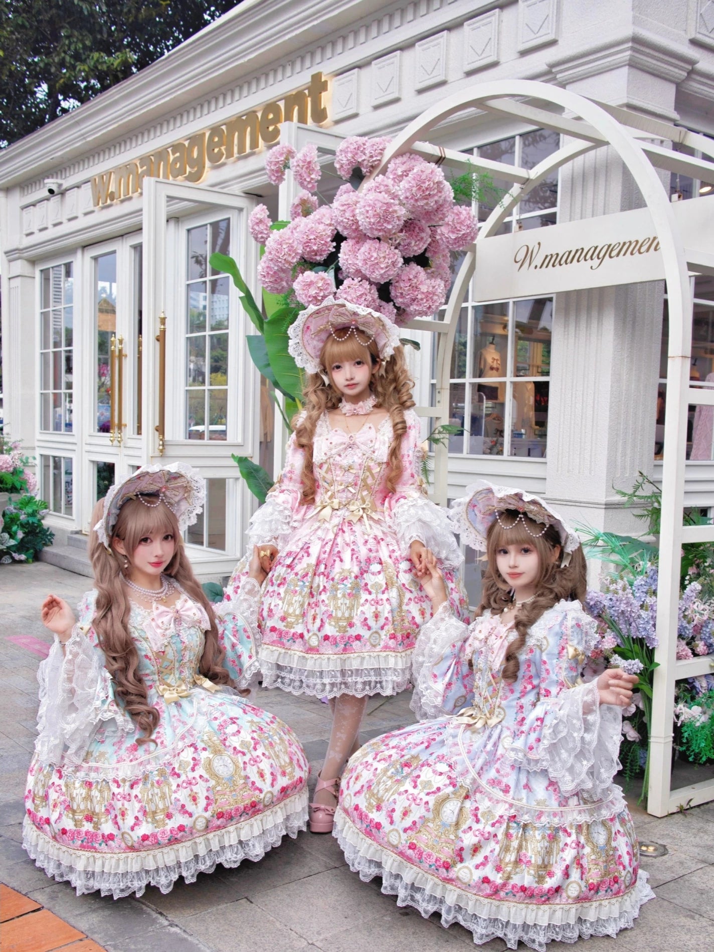 Rose Garden Prelude - Sweet Lolita OP Dress, Floral Printed