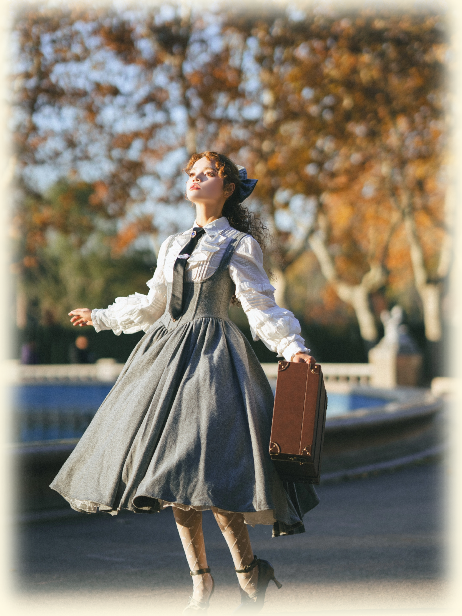 Wand Not for Your Lover - Wool Classic Lolita Bust Supporting JSK, Embroidered Shirt 44597:815776