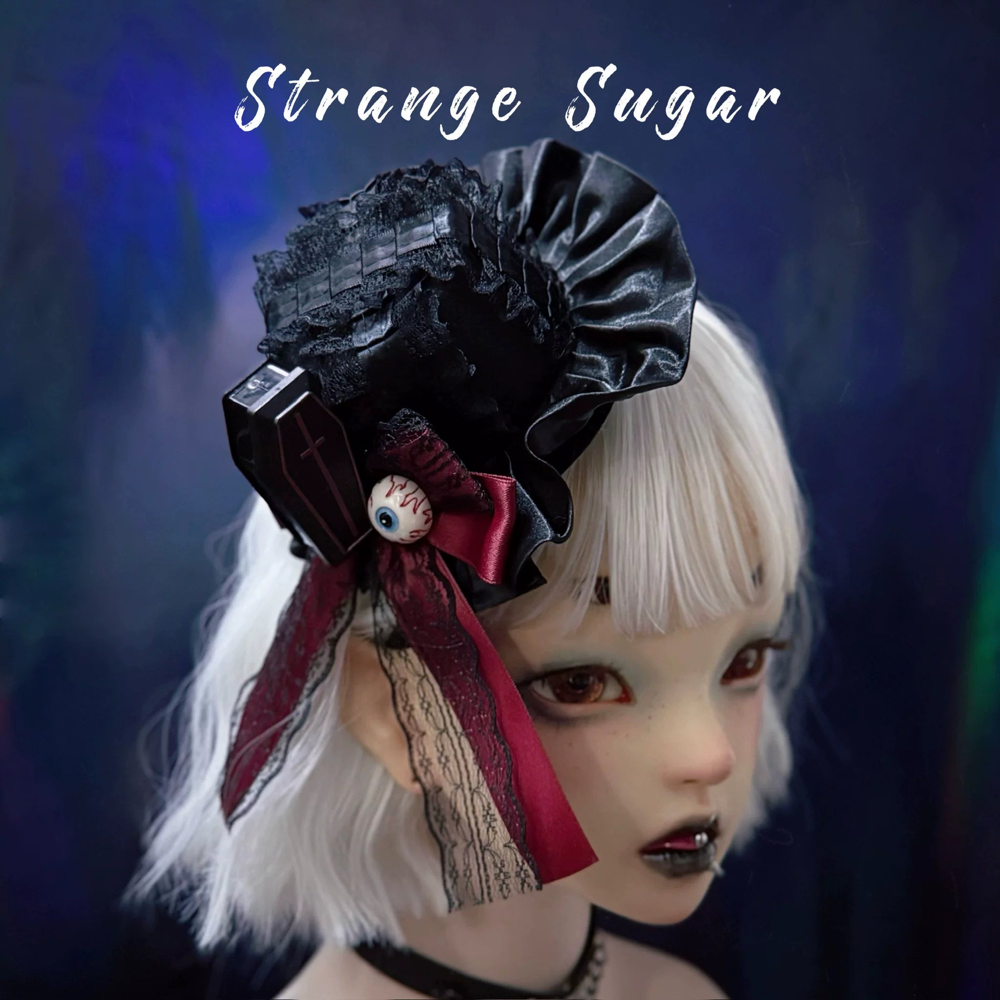 Halloween Gothic Lolita Headdress, Eyeball & Skeleton Accent 10