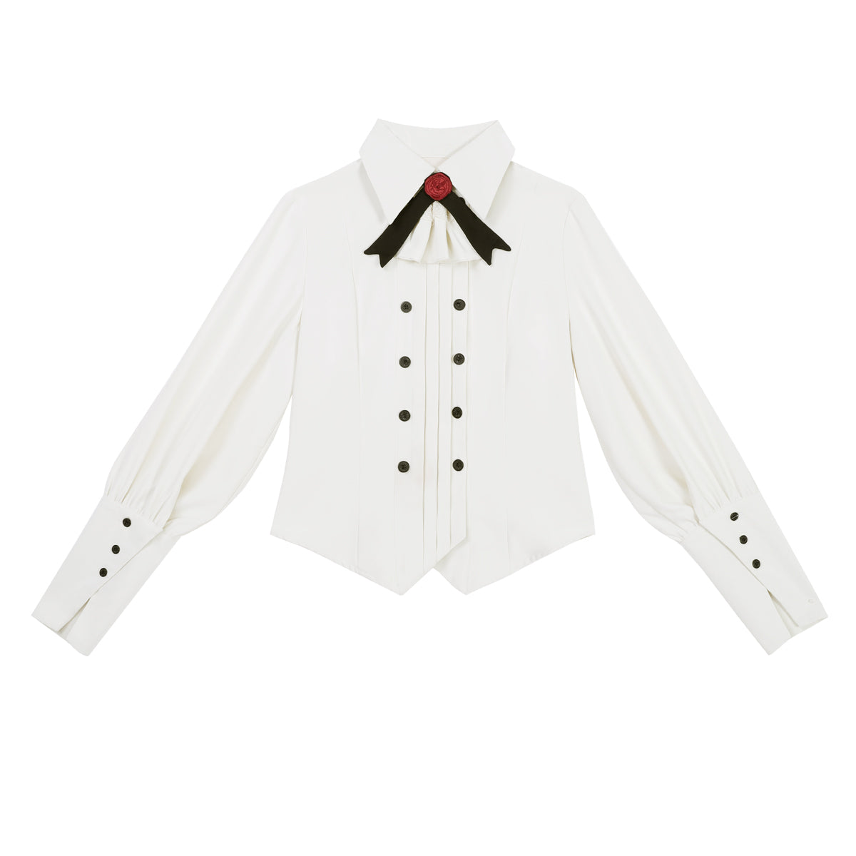 Designer's Gift - Narrative Poem - Ouji Lolita Shorts Suit with Shirt Cape and Vest Shirt Only S