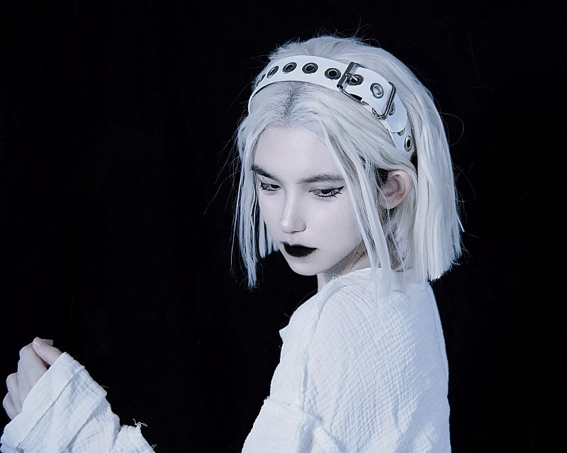 Strange Sugar~Gothic Lolita KC Faux Leather Punk Lolita Hair Accessories 36648:533510