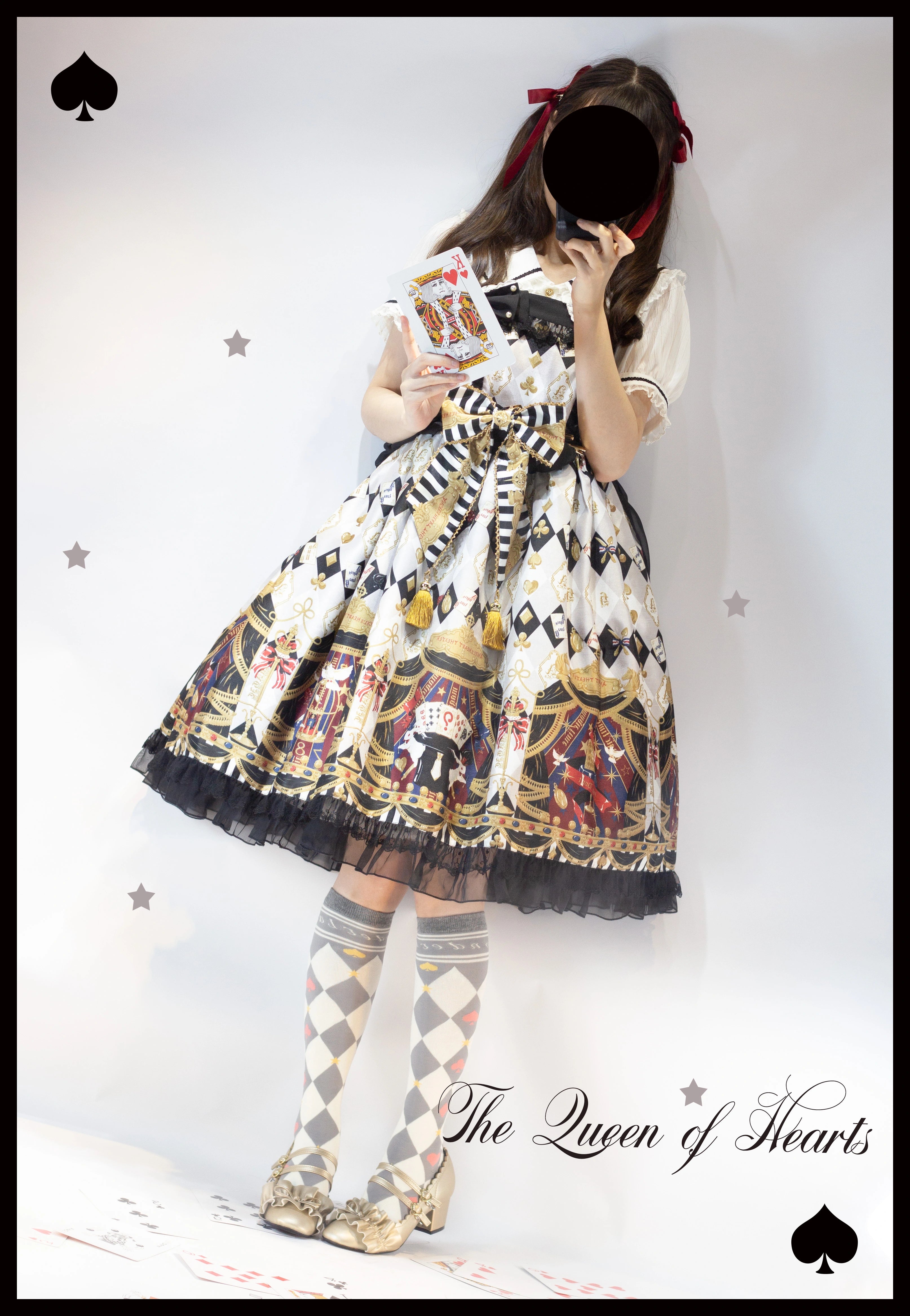 Yukines Box~Daily Lolita Cotton Asymmetric Print Socks 22174:324222
