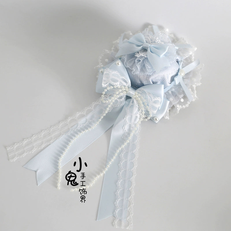 Xiaogui - Blue Sweet Lolita Lace Hair Accessory 43125:766508