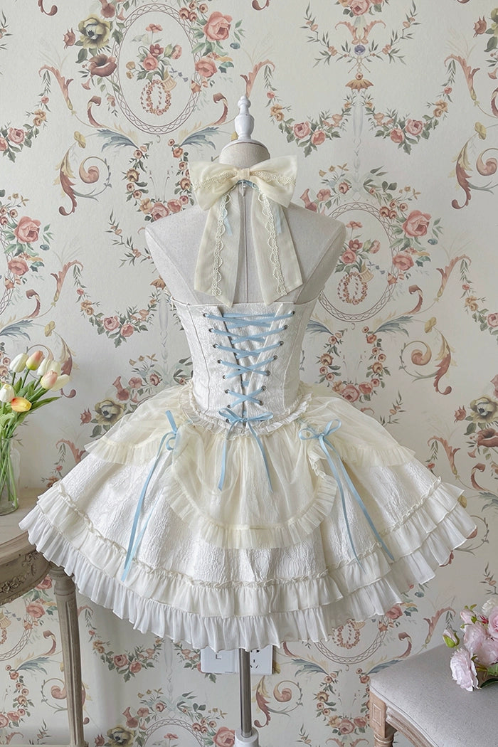 Alice Girl~Cross Maiden~Gothic Lolita Dress Ballet Halterneck Lolita JSK Dress 104:371758