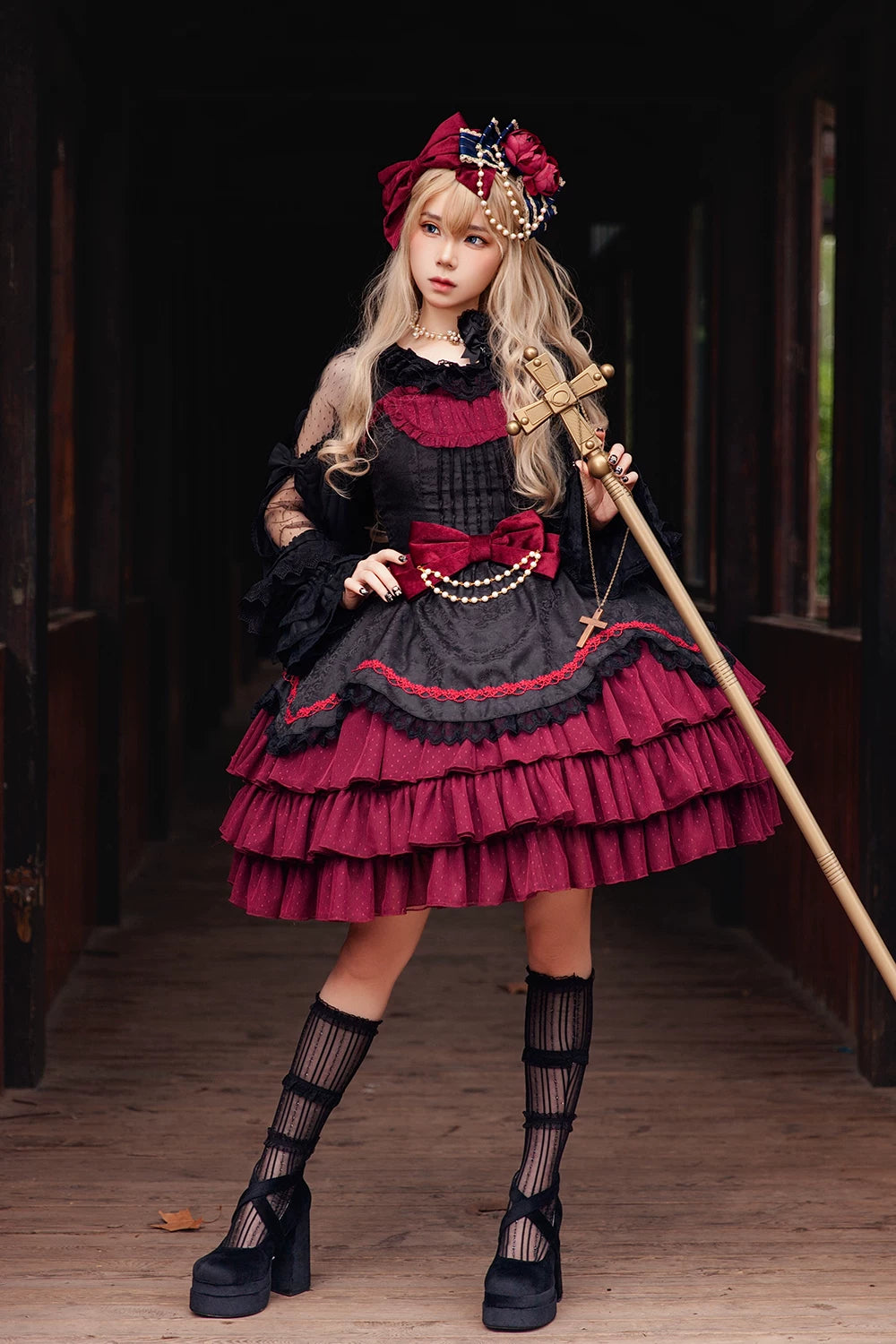 Pearl Box - Classic Lolita JSK, Bustle Back Hem 44506:811394