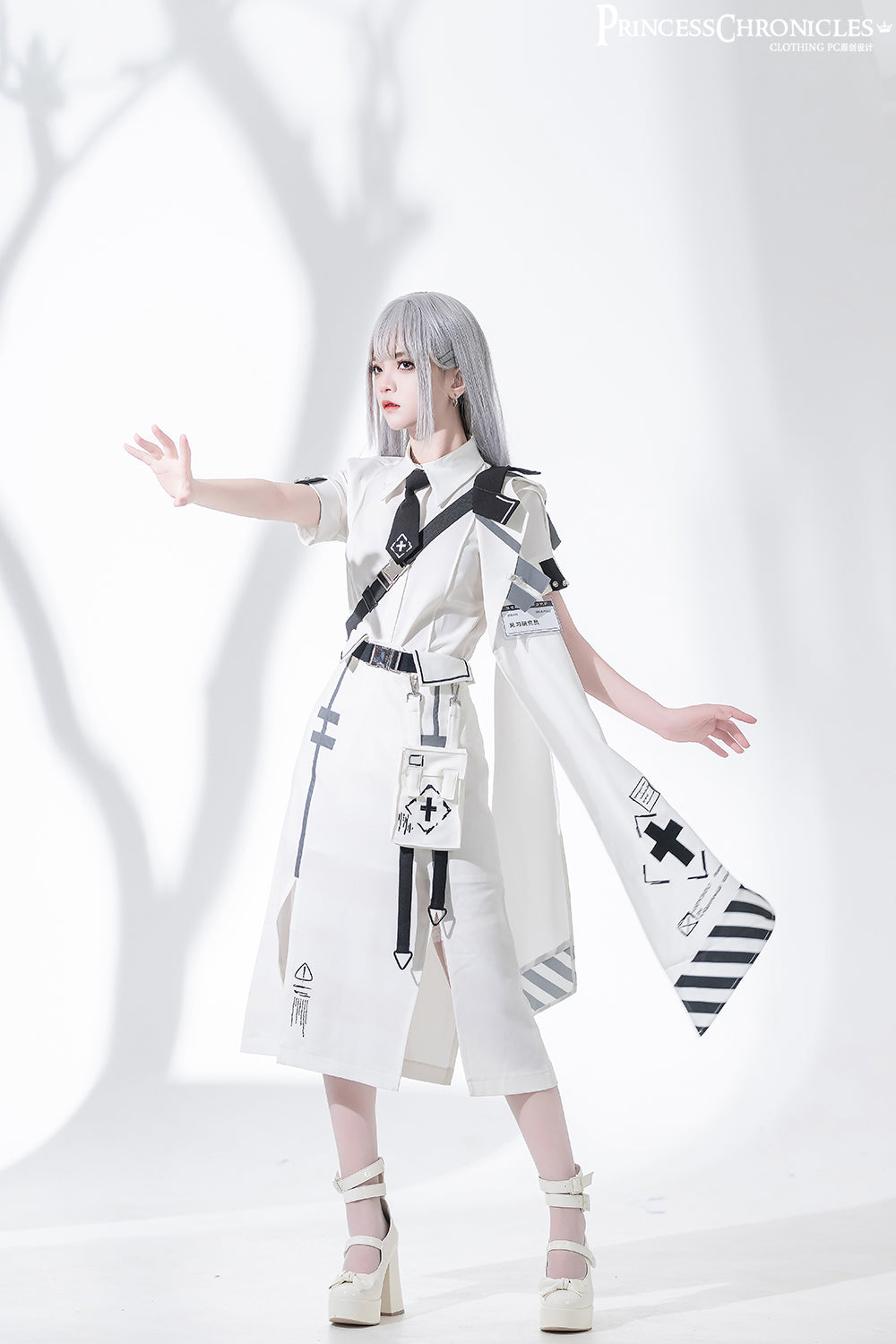 Princess Chronicles - Dry sea and Ashlar - Ouji Lolita White Cloak Set
