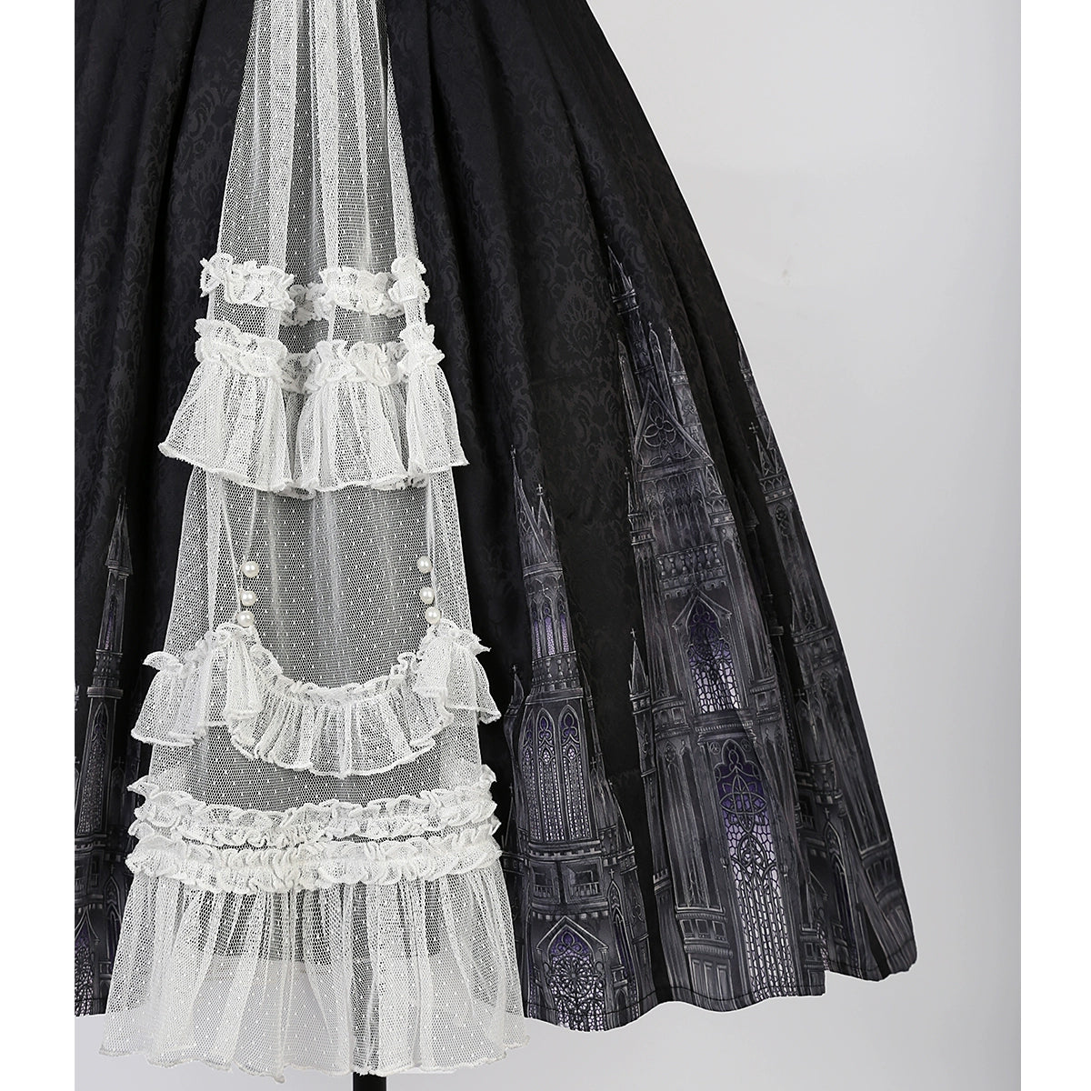 Cornfield Lolita~Silent Church~Gothic Lolita JSK Dress Printed Dress Thin Shawl Set 38706:597184