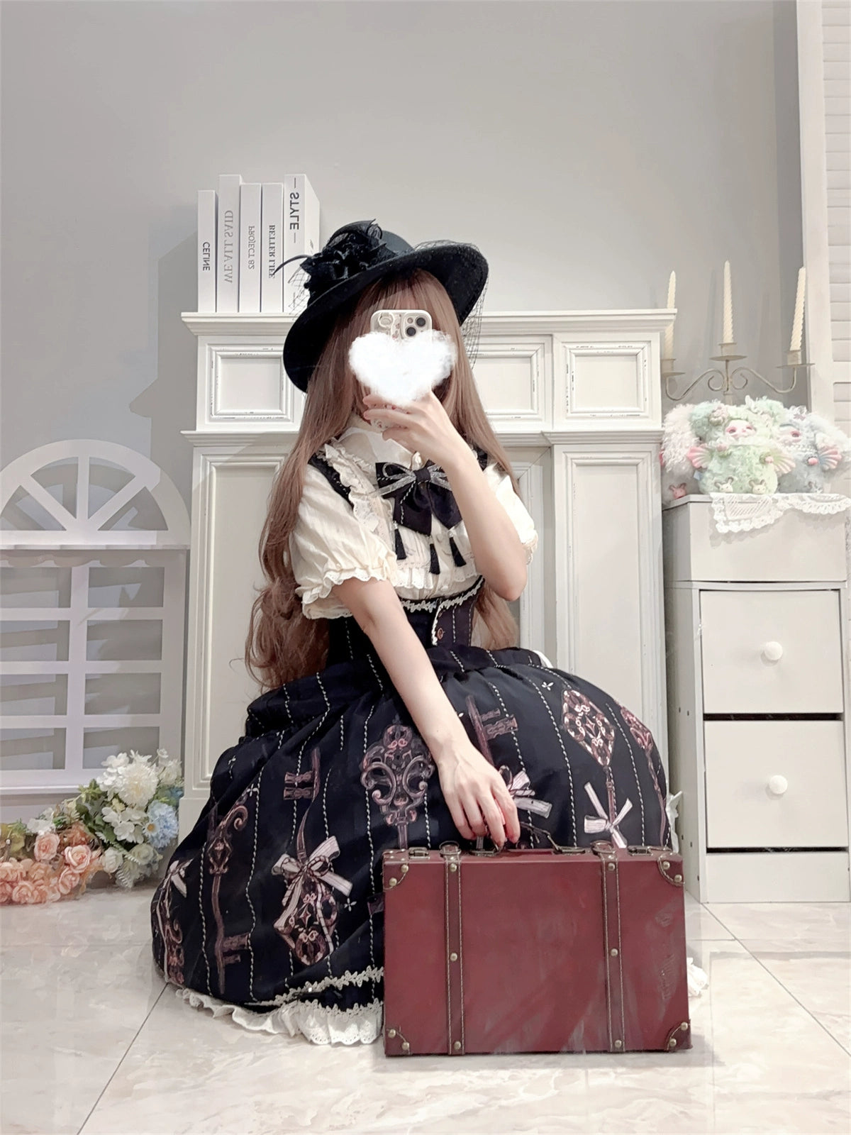 Uncle's Workshop - Secret Key - Classic Lolita Dress Suit, Key Print 43925:791027