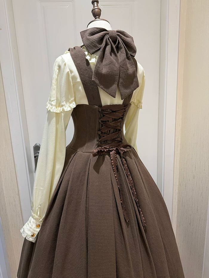 Sweetheart Canelé - Bust-supporting Classic Lolita JSK Dress, Low-waist