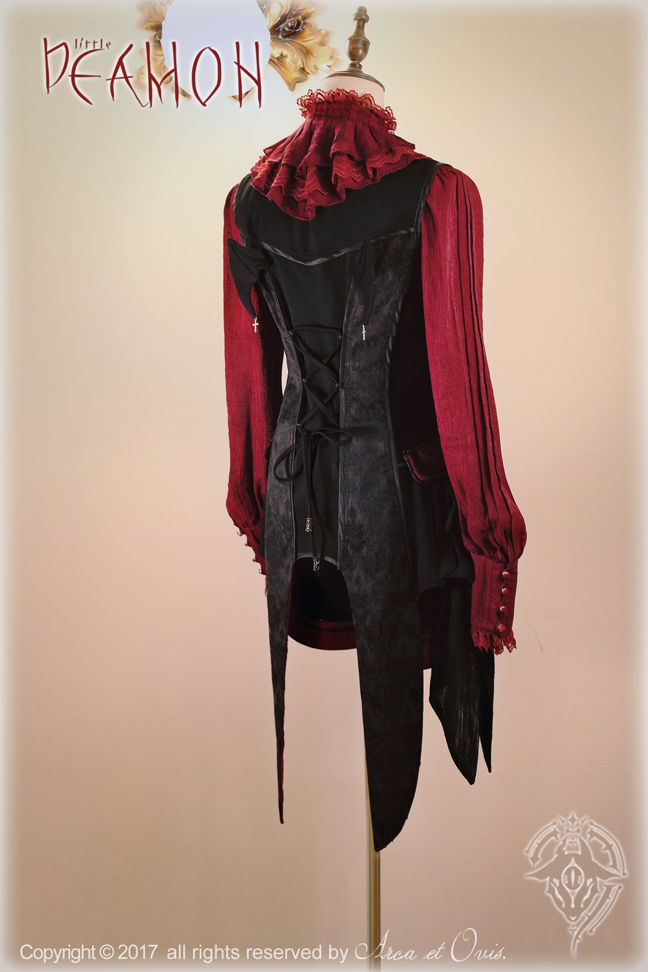 Little Devil - Ouji Lolita Long Sleeve Shirt, Ruffled Lace 44653:817392