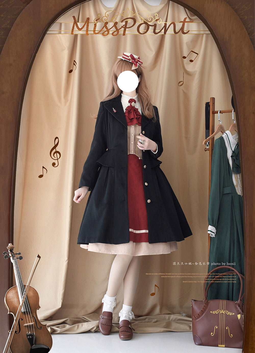 Miss Point~Golden Movement~Elegant Lolita Fishbone Skirt Customized 32242:381292