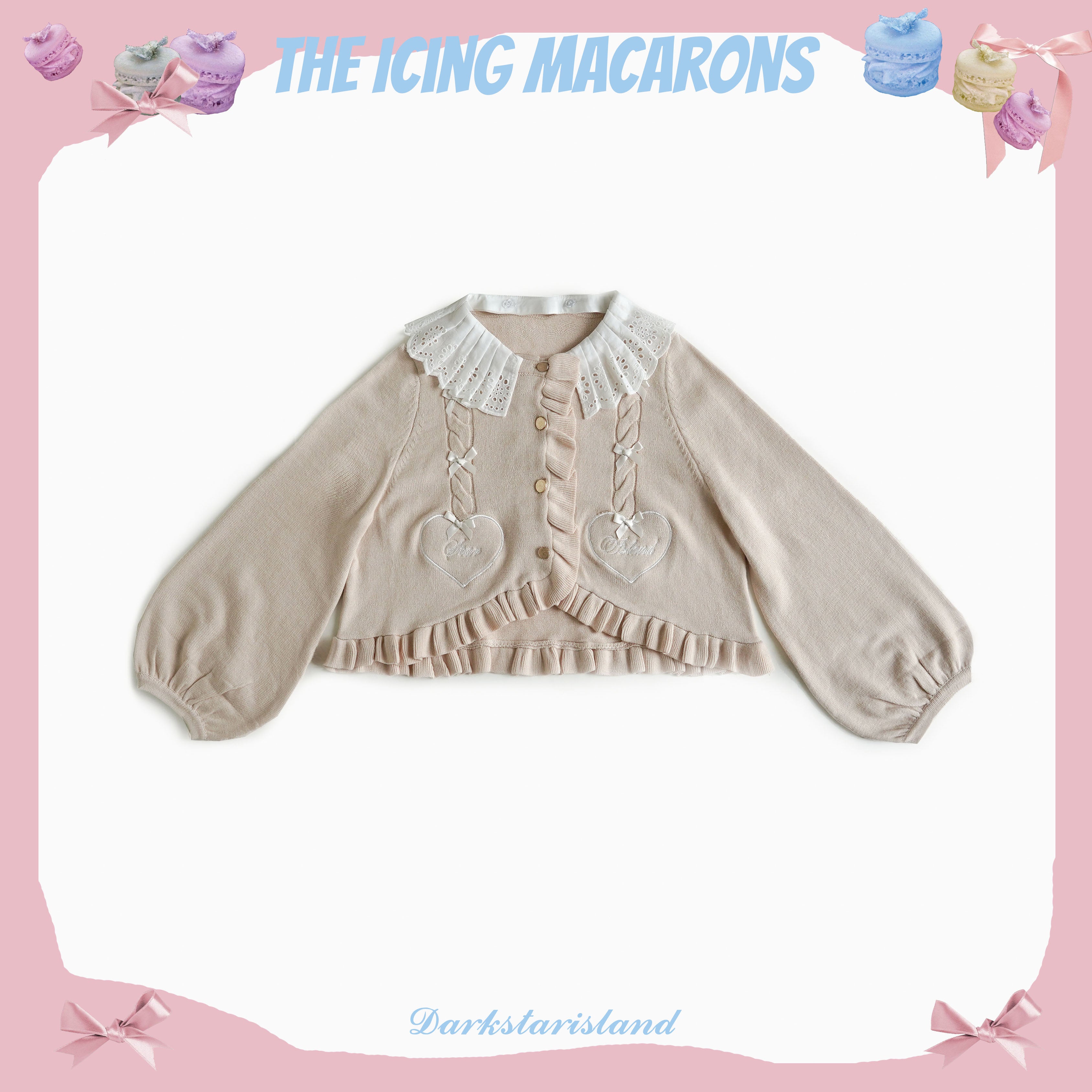 (BFM)Dark Star Island~Sugar Frost~Sweet Lolita Cardigan Knit Embroidered Sweater 34274:449388