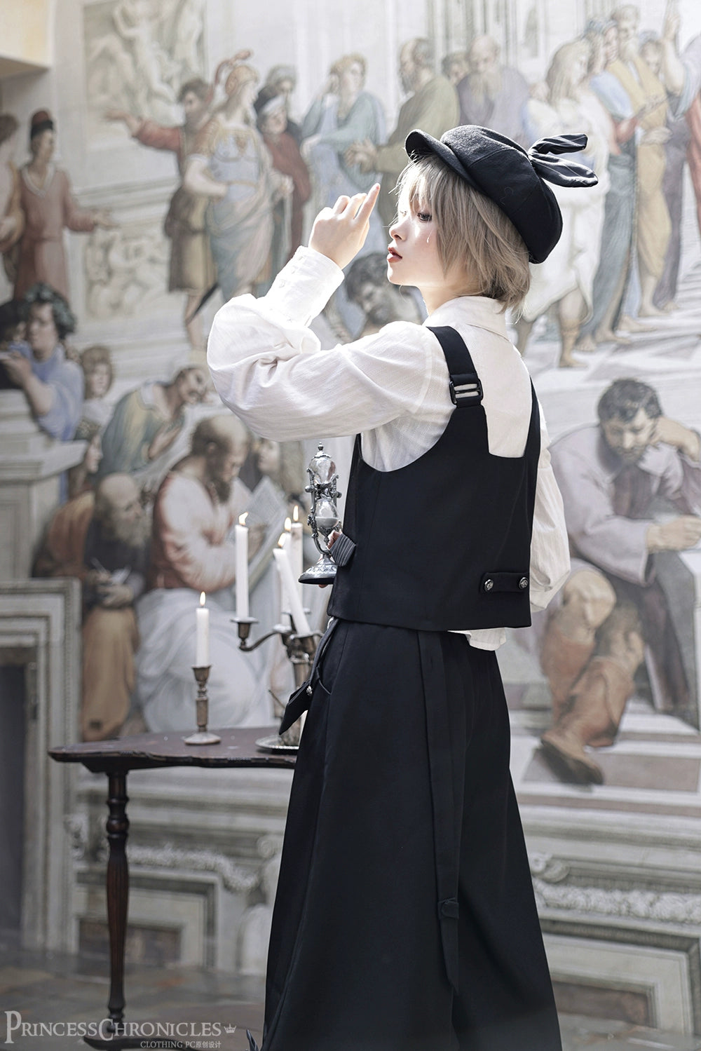 Princess Chronicles - Secret Morning News - Vintage Ouji Lolita Vest Blouse Bloomers 8160:308142