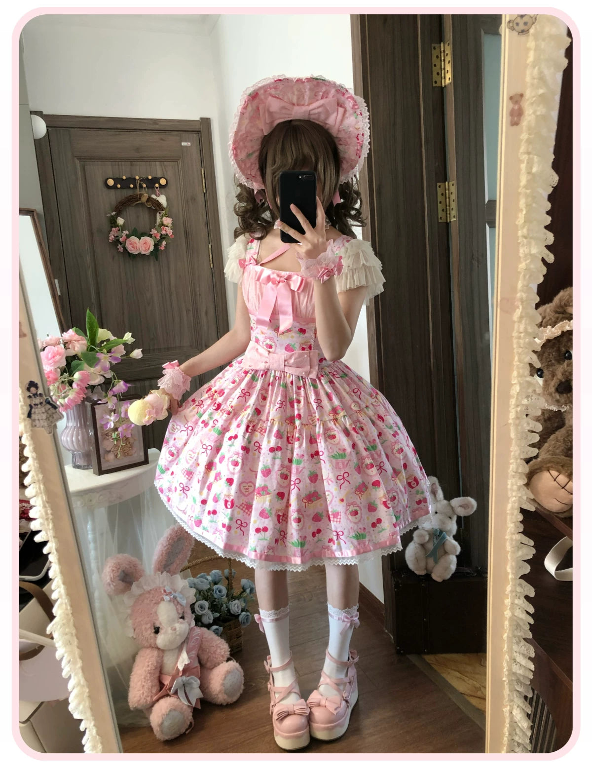Fruit Hard Candy - Cotton Old School Lolita Candy Printed OP & JSK Dress 45536:853634