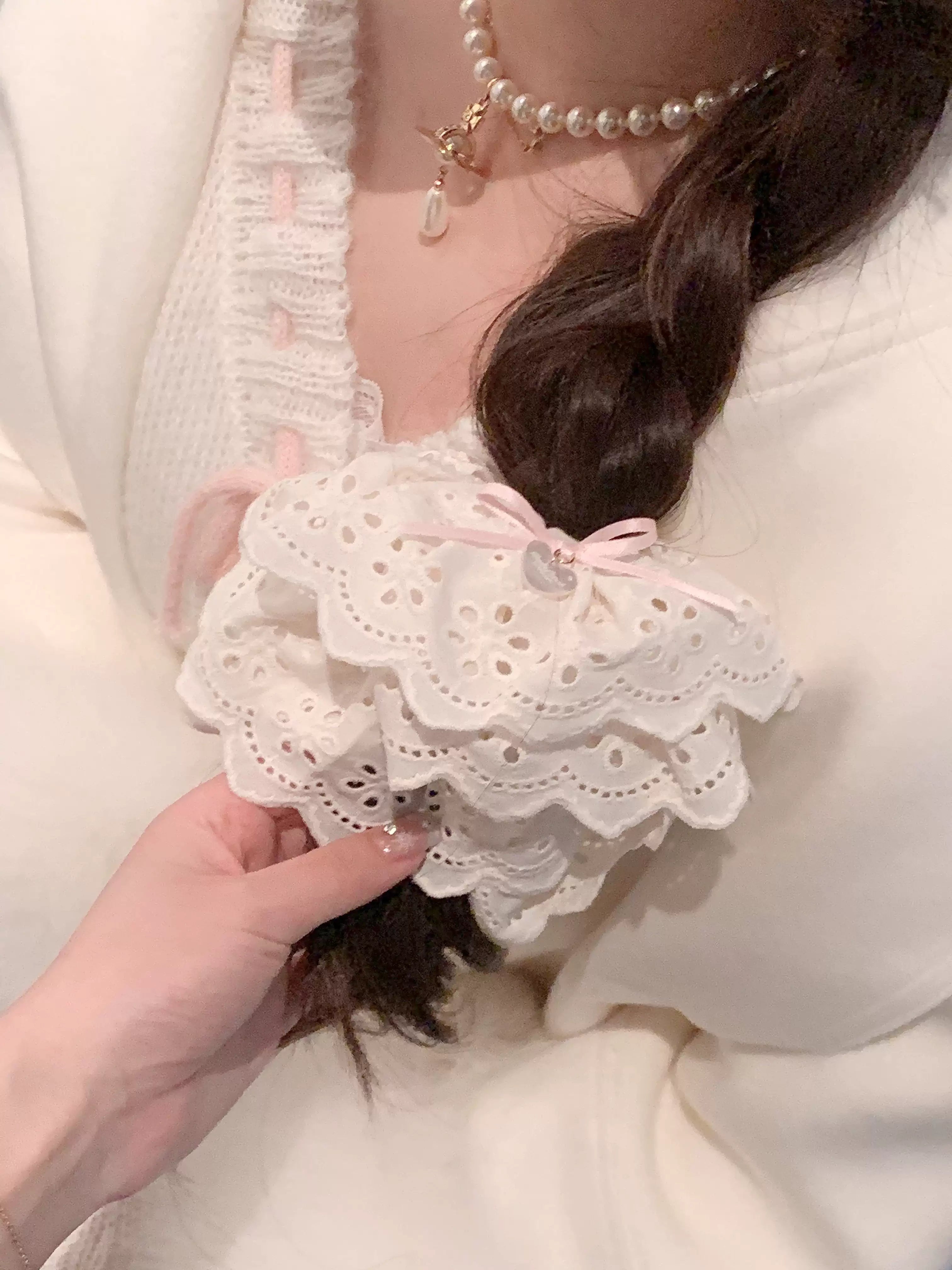Pure Tea For Dream - Marshmallow Melody - Sweet Lolita Headdress Bow Hair Rope