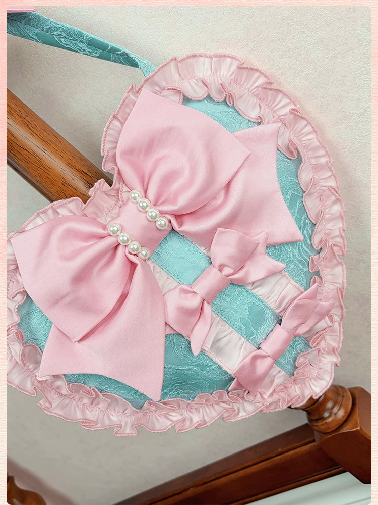 Sweetheart Petal - Color Block Sweet Lolita KC, Heart-shaped Bag 44840:824890